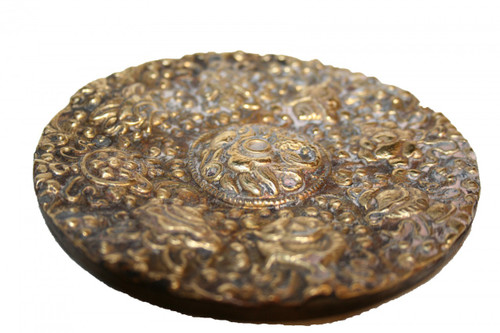 Gilded Incense Burner. Hand carved. Round. At Tibet Spirit Store